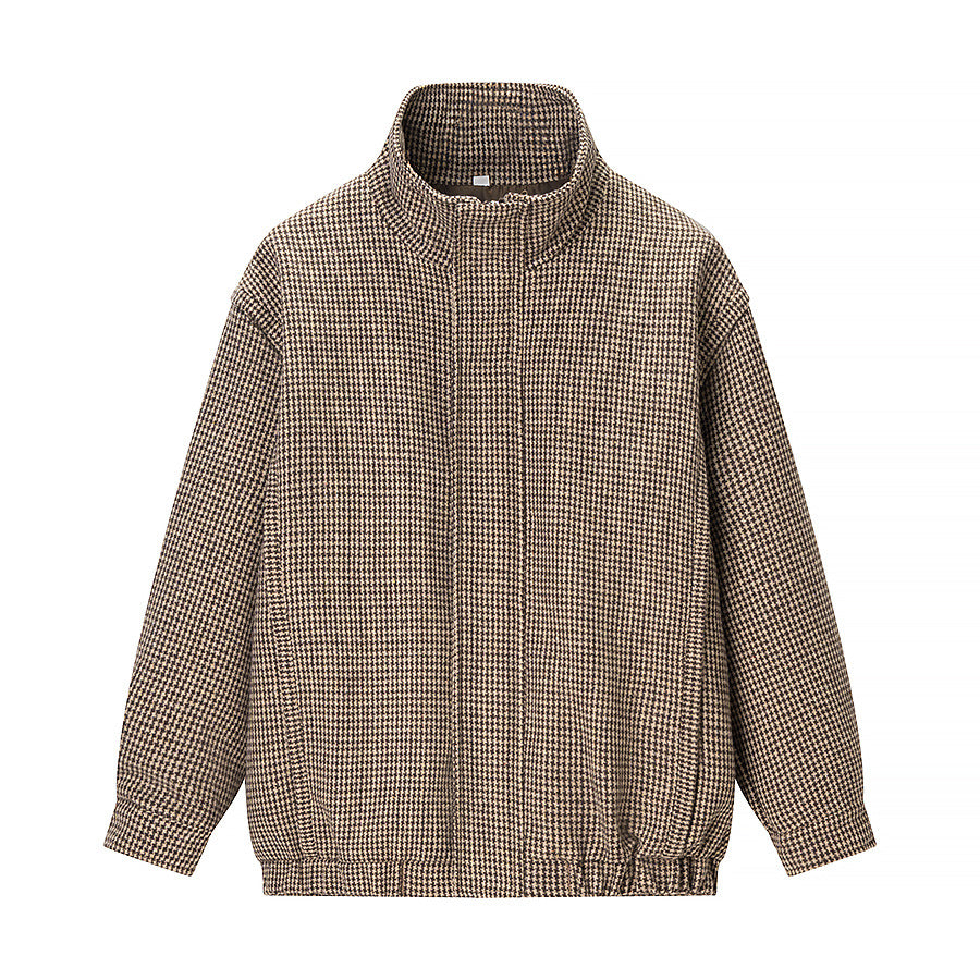 Casual Plaid Pilot Jacket Jacket For Women — scale reference