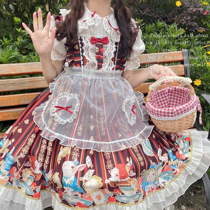 Lolita Dress Afternoon Tea Suspender Jsk Dress — detail
