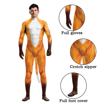 Halloween Bodysuits Zentai With Tail Animal | Magic Stories