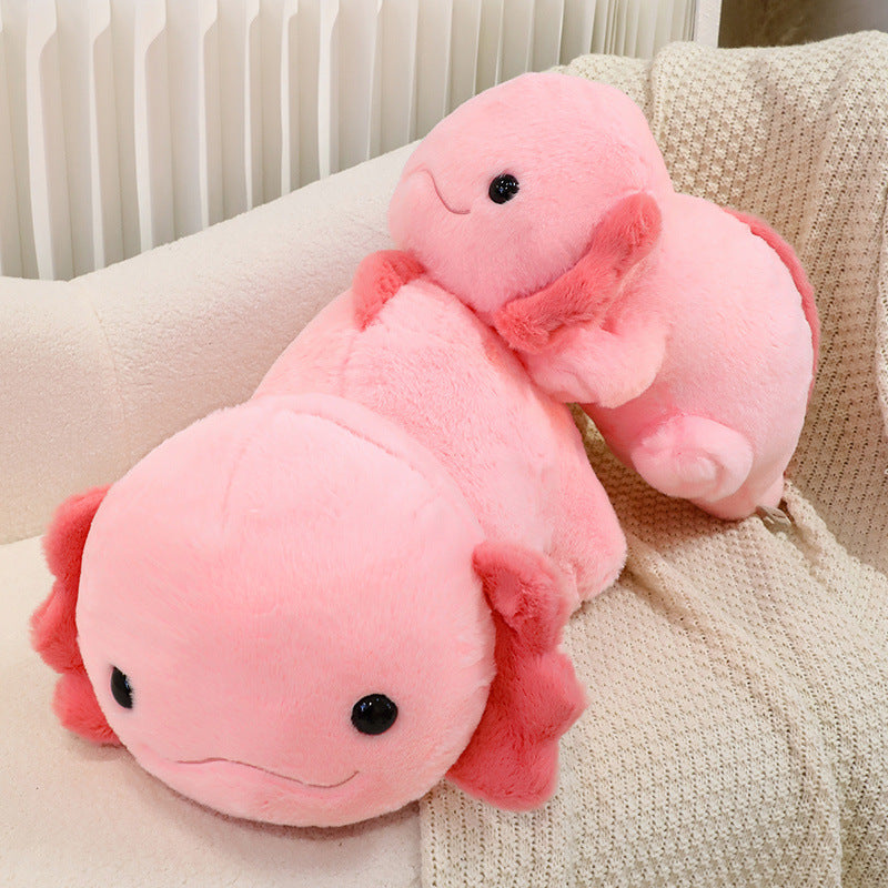 Hexagon Giant Salamander Dinosaur Giant Salamander Cute Plush Doll — side view