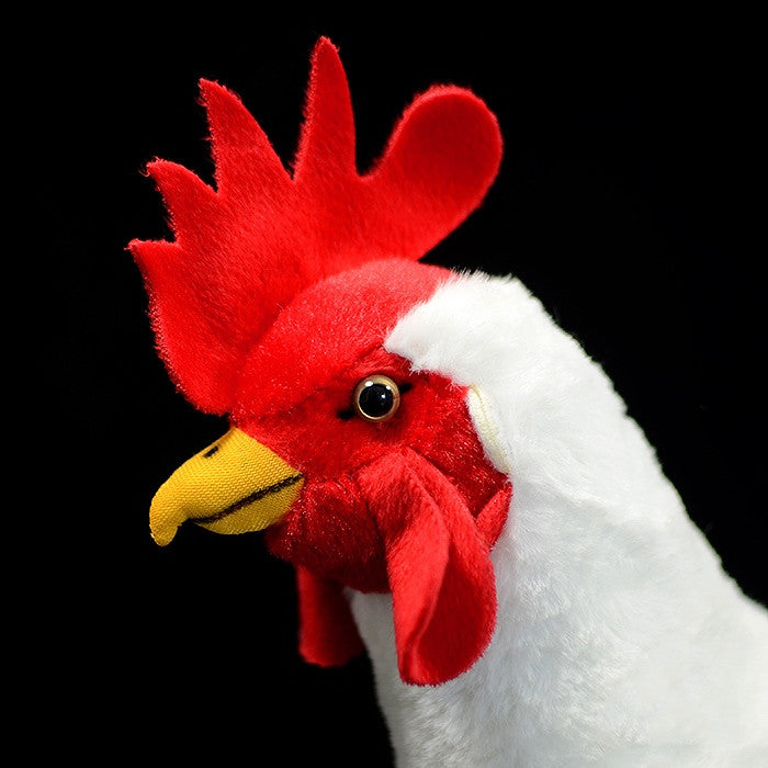 Cute Simulation White Rooster Plush Toy Doll | Magic Stories
