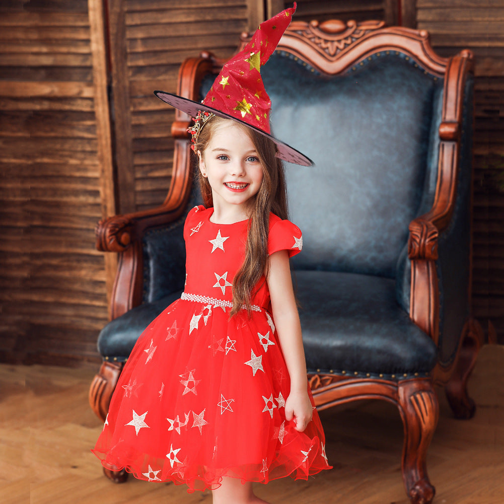Costume child witch dress — side view