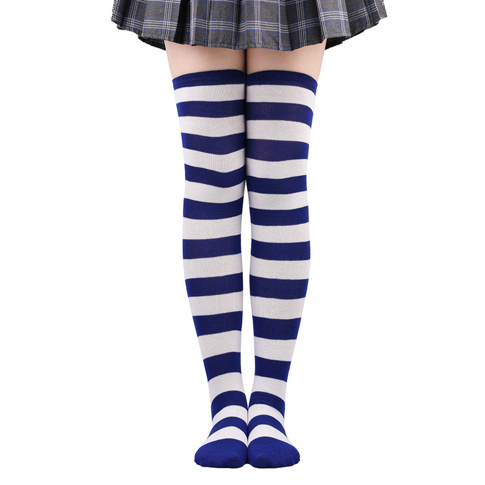 Striped Socks Hold-ups Women Over The Knee | Magic Stories