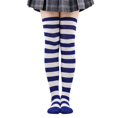 Striped Socks Hold-ups Women Over The Knee | Magic Stories