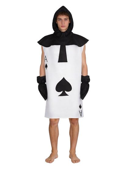 Alice In Wonderland Cosplay Costume, Playing Card Warrior, Club And Spade Cosplay, Fun Character Outfit