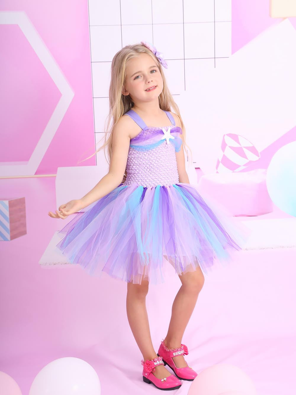 Mermaid Princess Dress Dance Costume — scale reference