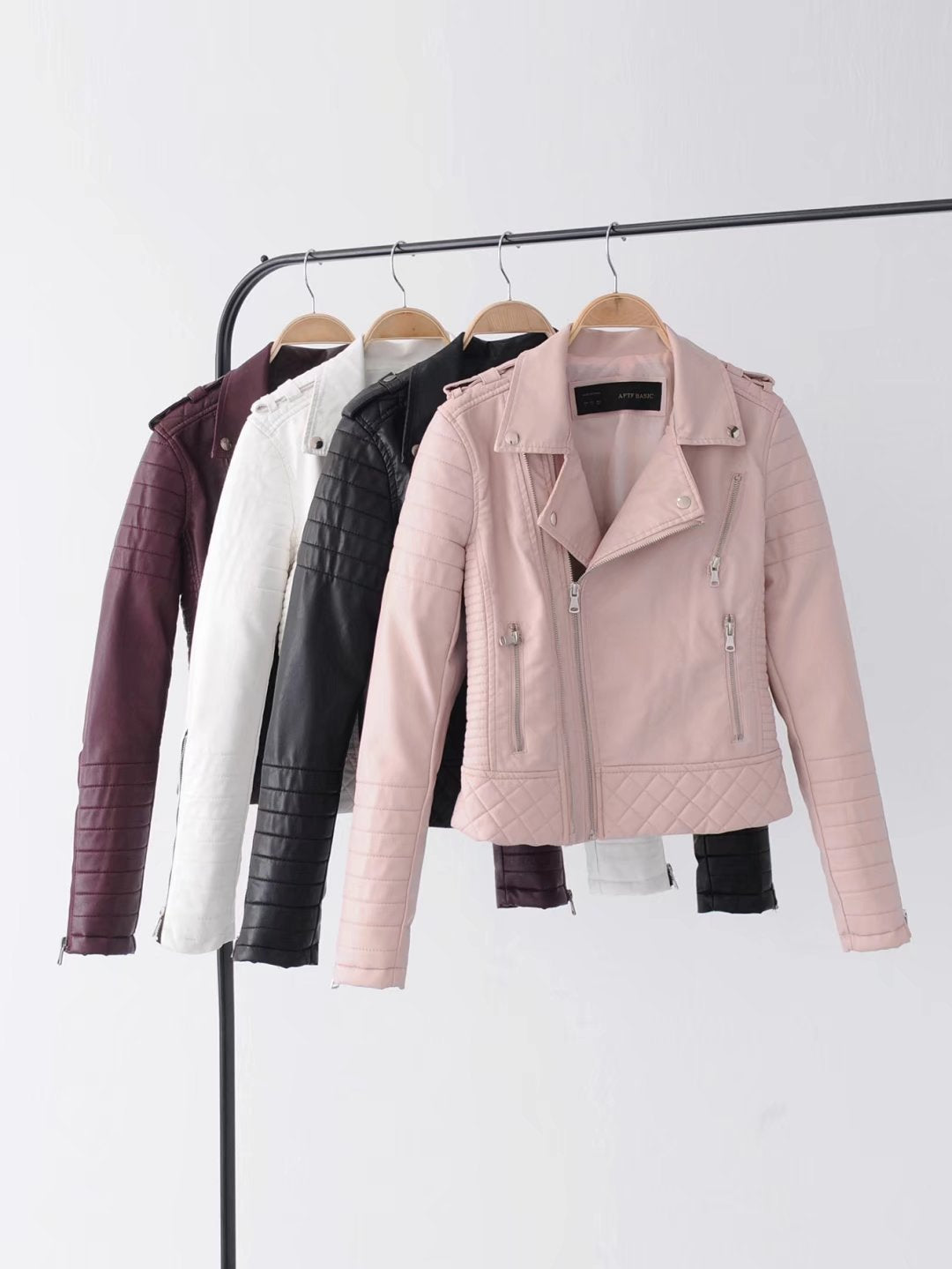 Female Jacket - Women's Leather-Look Short Jacket, S to XXL
