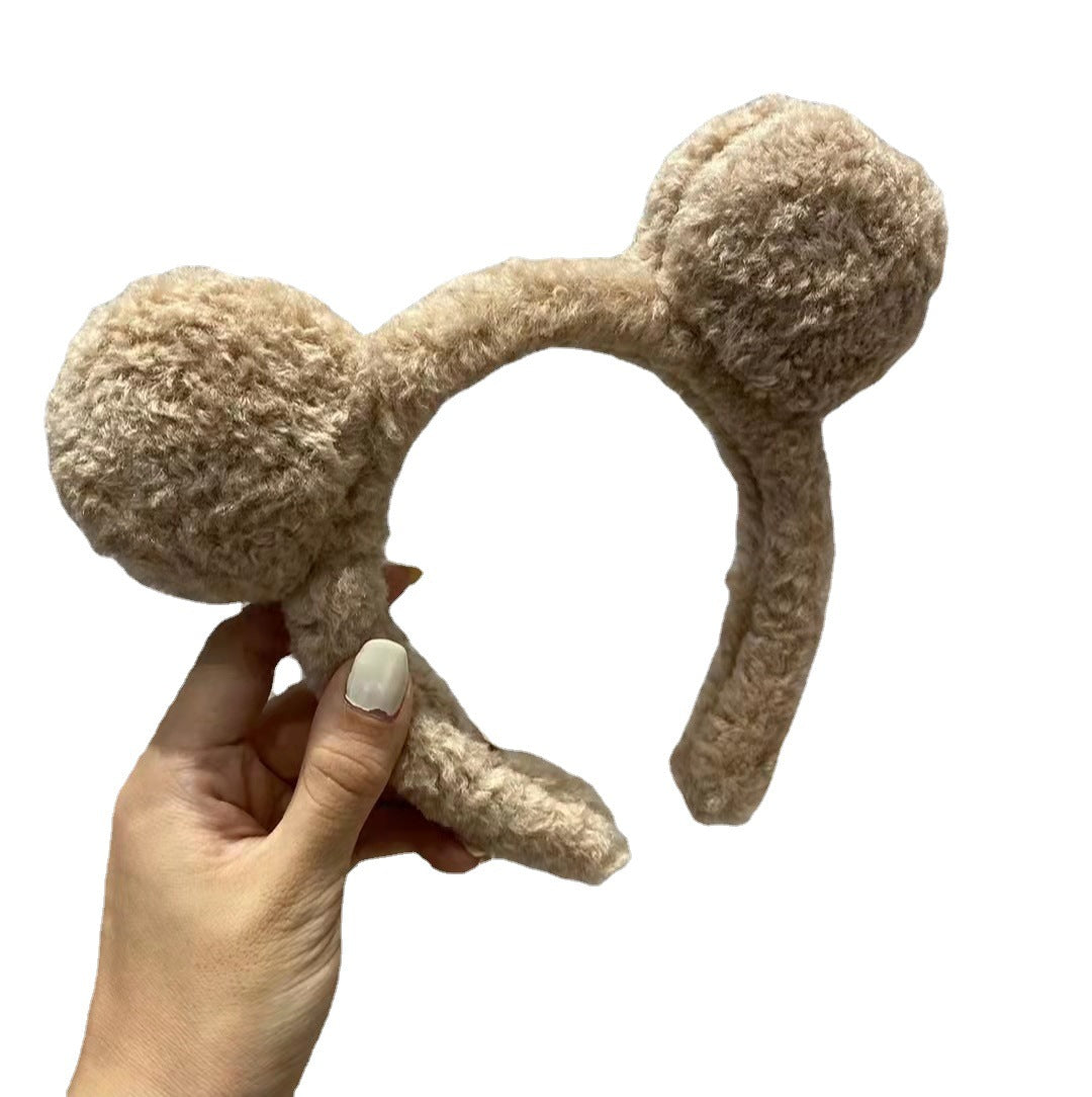 Cute Plush Bear Ears Three-dimensional Headband — detail