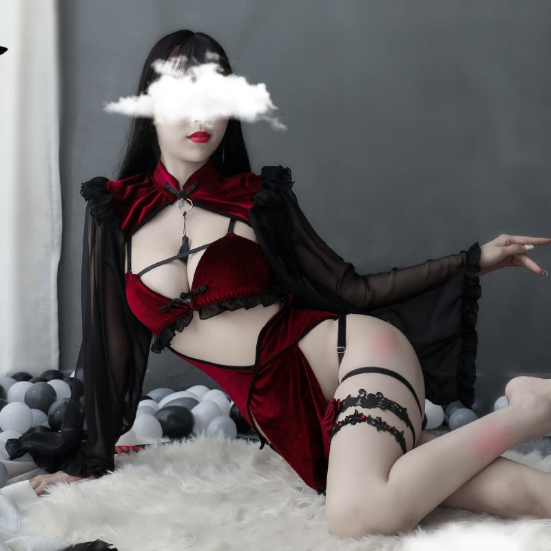 Cheongsam witch costume — side view