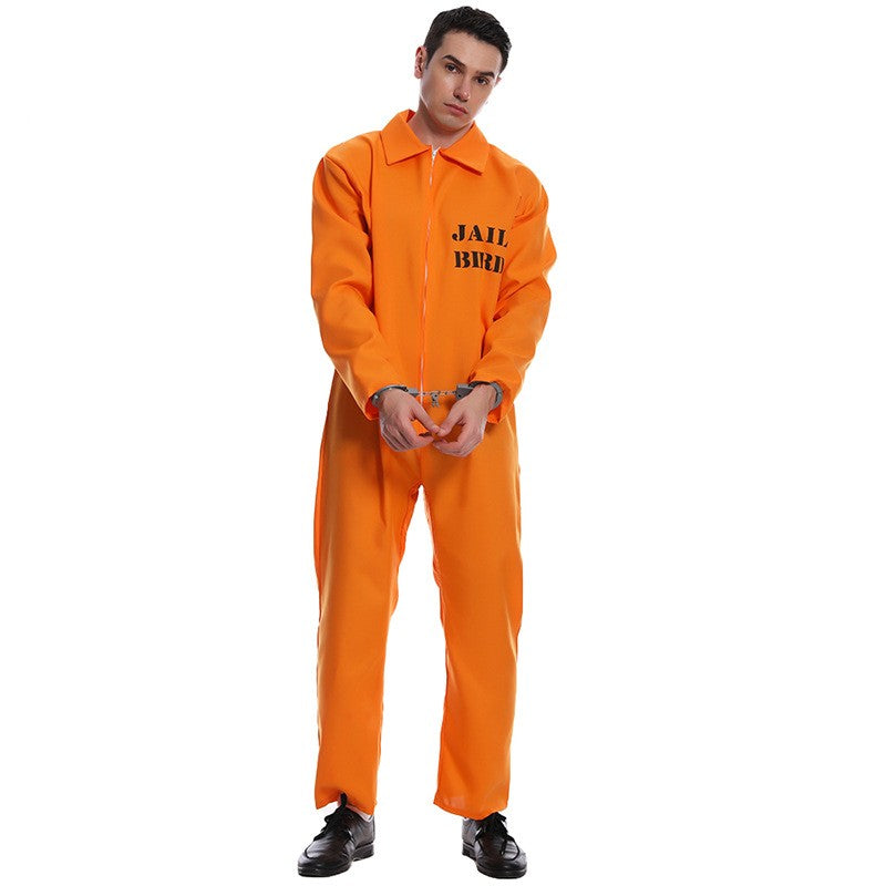 Halloween Orange Prisoner Cosplay Party Costume Jumpsuit — packaging