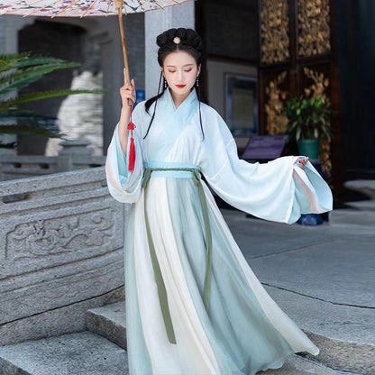 Changan Hometown Wei Jin Style Hanfu Womens ChineseStyle Daily Ancient Costume — in use