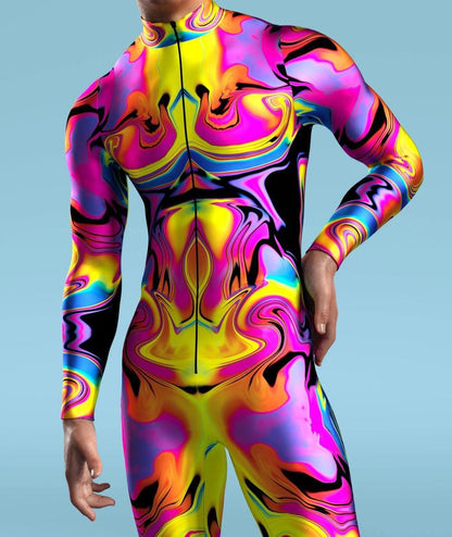 Million Holy Festival New Tights Printed Performance Costume — detail