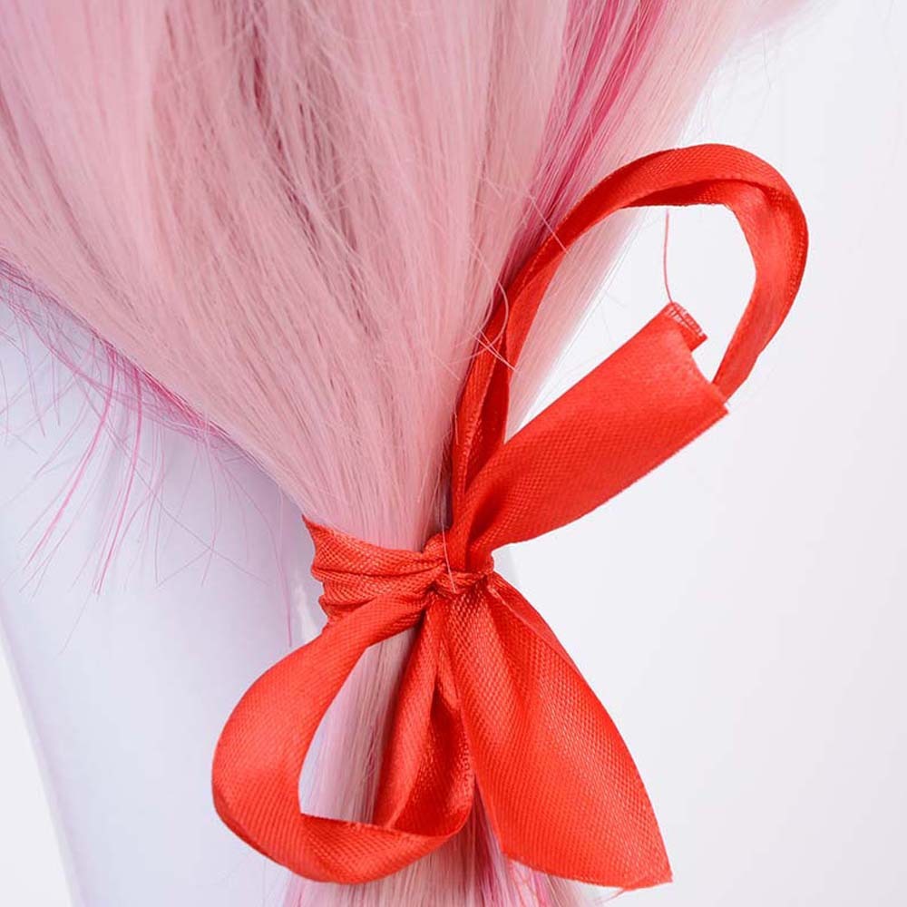 Pink Double Ponytail Cosplay Wig — detail