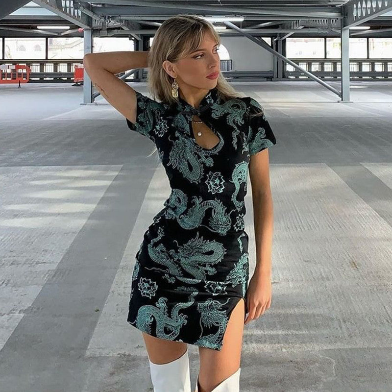 Dragon cheongsam dress
