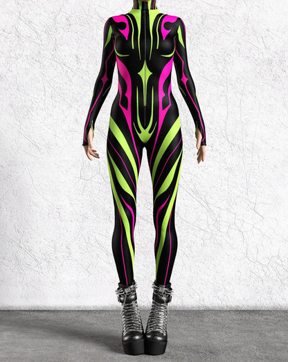 3D Digital Printing Cosplay One-piece Play Costume — back view
