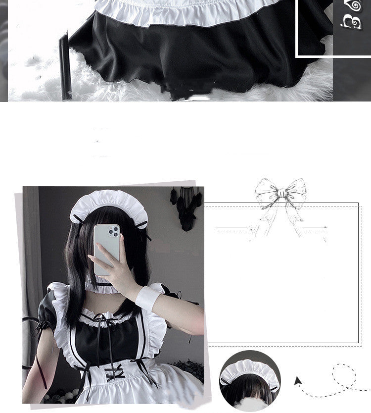 Soft Girl Japanese Lolita Maid Maid Costume Cosplay — scale reference