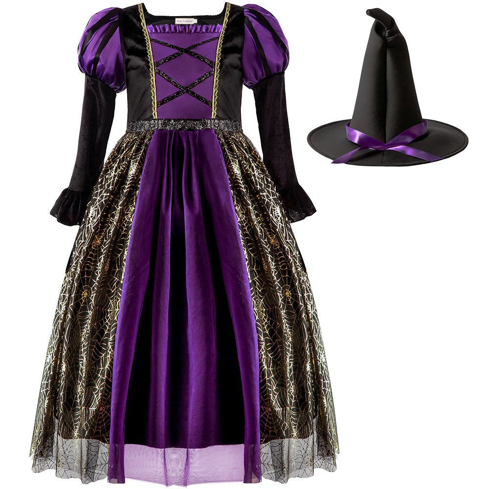 Halloween Costume Kids' Skirt Witch Costume — back view
