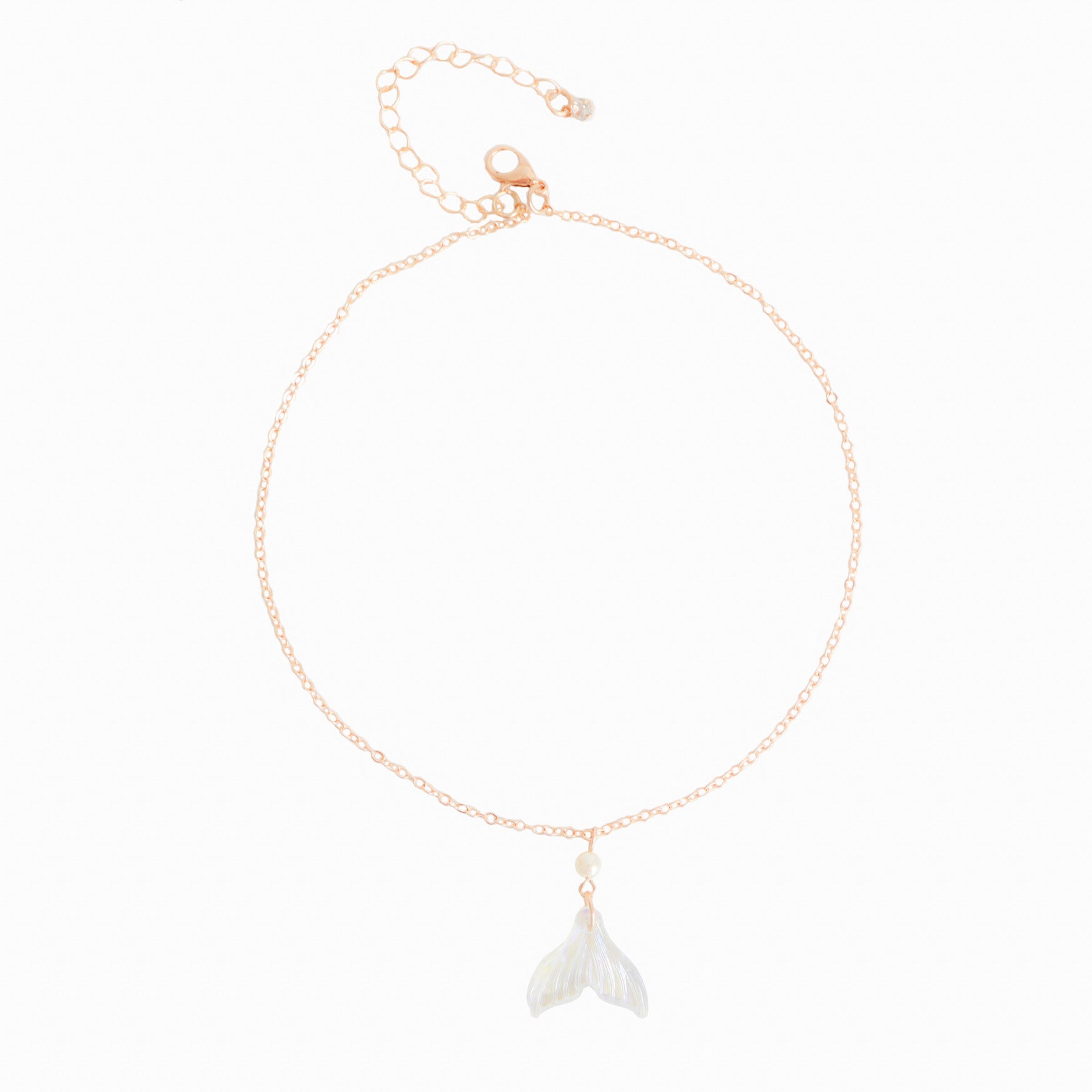 Mermaid Tail Pearl Tail Simple Necklace