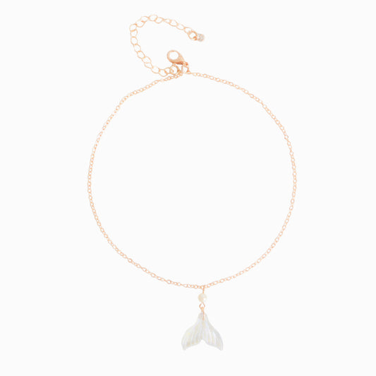 Mermaid Tail Pearl Tail Simple Necklace