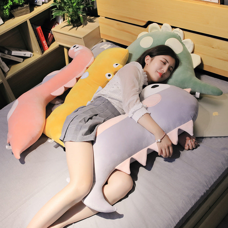 Nordic style cute dinosaur plush — side view