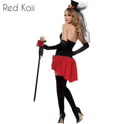 Skeleton Cosplay Halloween Costume — back view