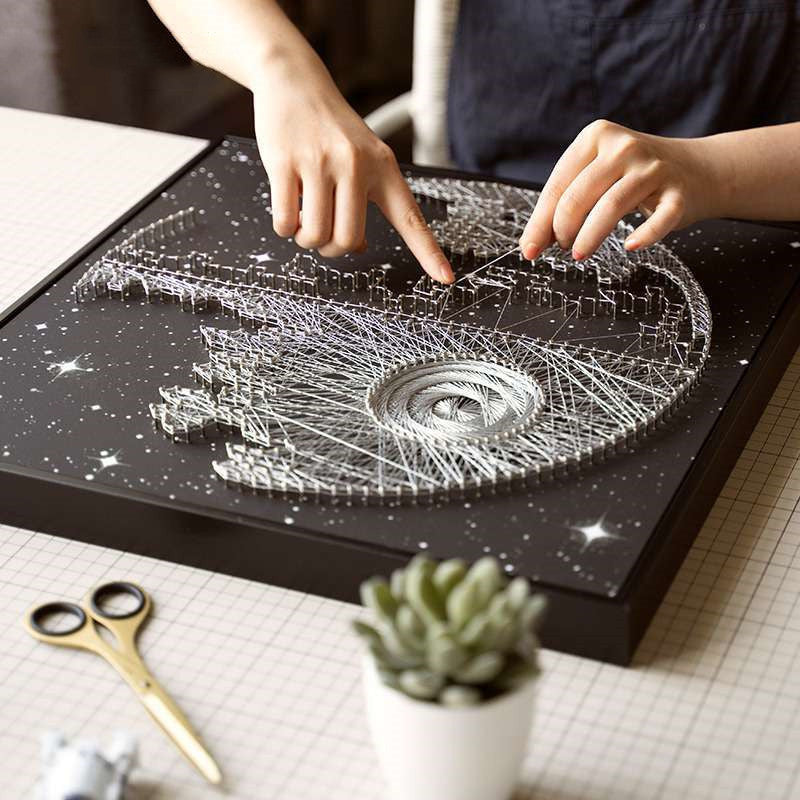 Star Wars DIY Painting Craft Kit — in use
