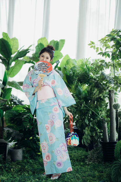 Japanese Kimono Female Komon Formal Dress Tradition — detail