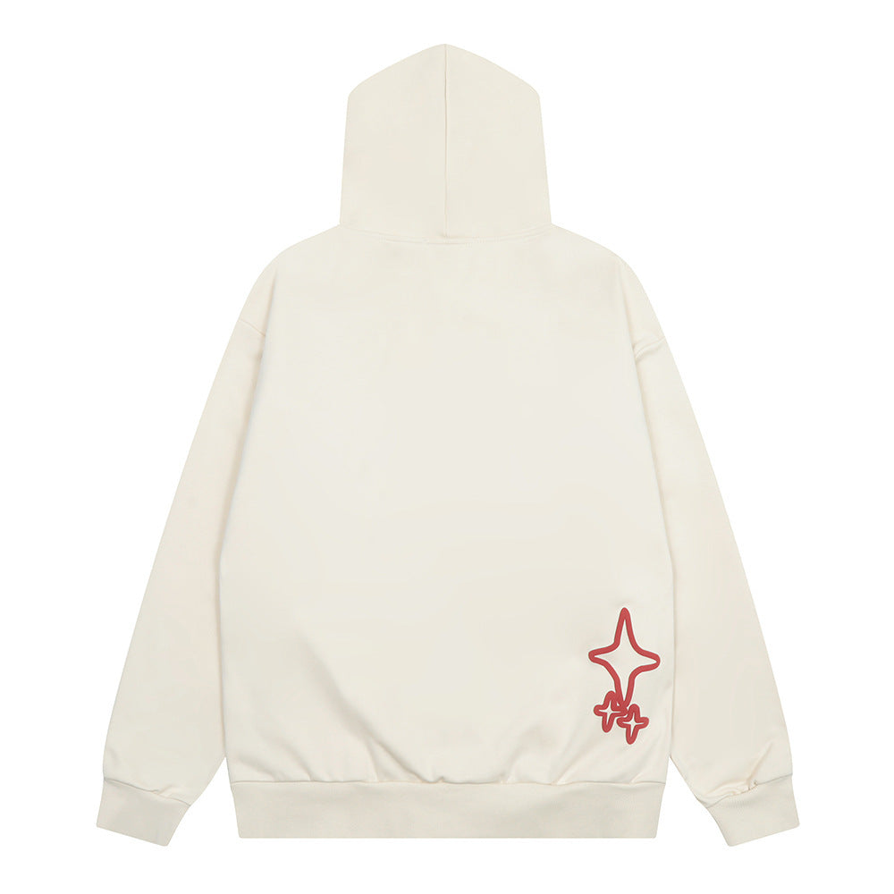 Men's Skull Print Hooded Cardigan — back view