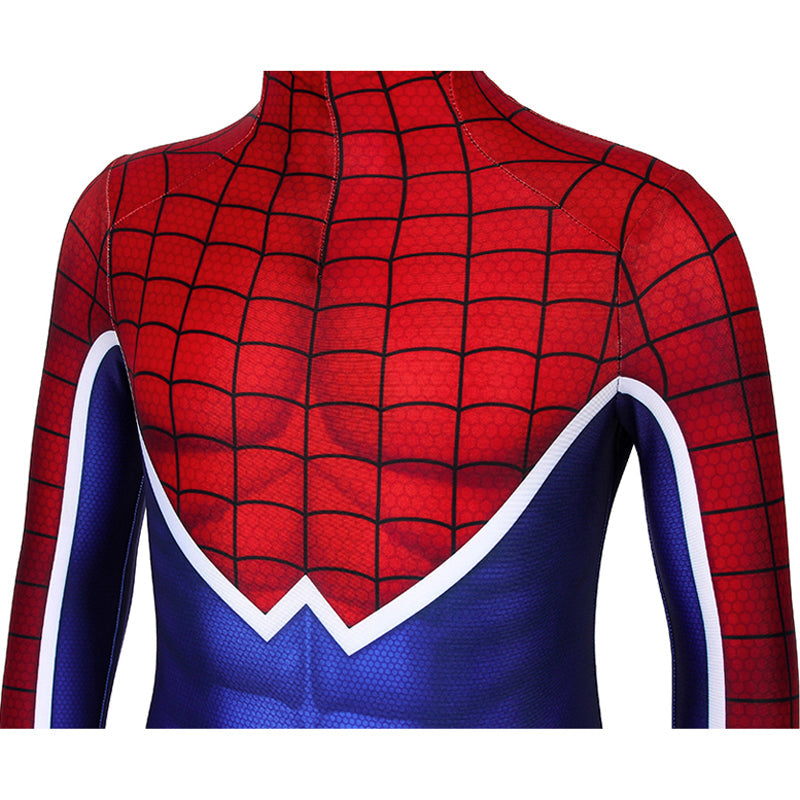 Spider-Man PS4 Spider-Punk Suit Kids Jumpsuit Cosplay Costumes — in use