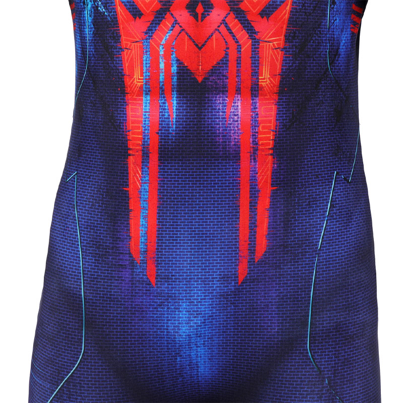 Spider-Man 2099 Miguel O'Hara Kids Cosplay Costume — in use