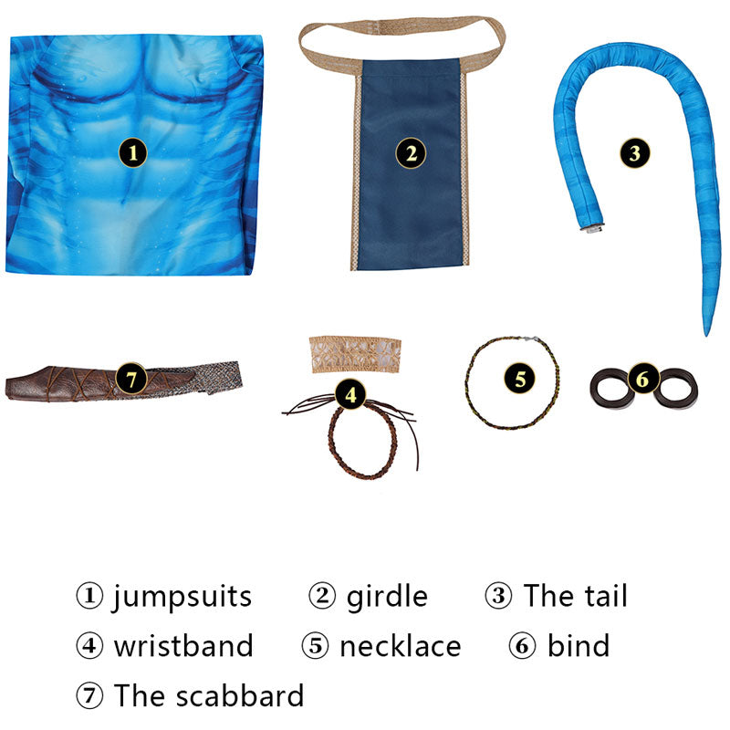 Avatar 2 The Way of Water Jake Sully Cosplay Costume — scale reference