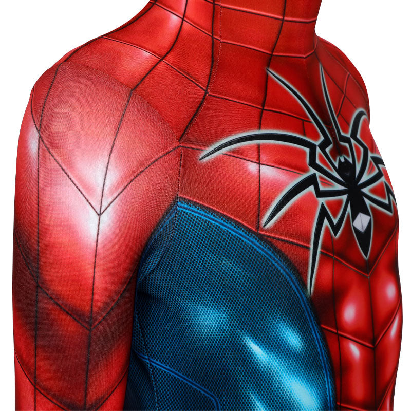 Marvel's Spider-Man Spider Armor MK IV Suit Kids Jumpsuits Cosplay Costume — in use