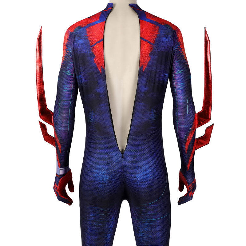 Spider-Man: Across The Spider-Verse Spider-Man 2099 Miguel O'Hara Jumpsuit Cosplay Costumes — scale reference