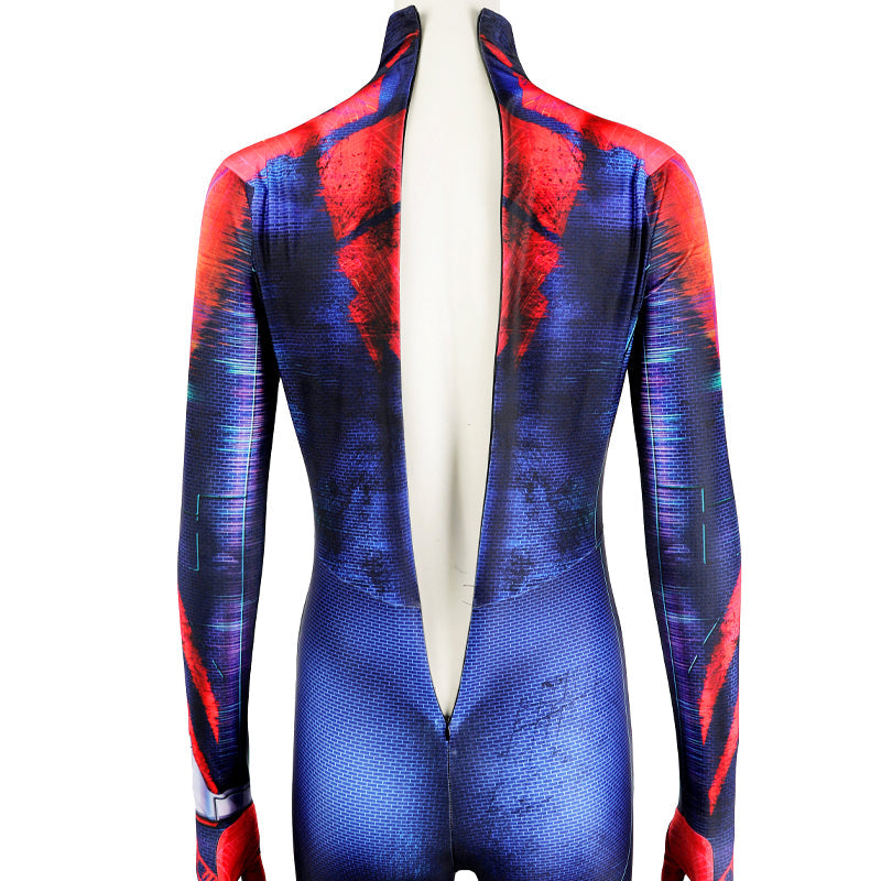 Spider-Man 2099 Miguel O'Hara Female Cosplay Costume — in use
