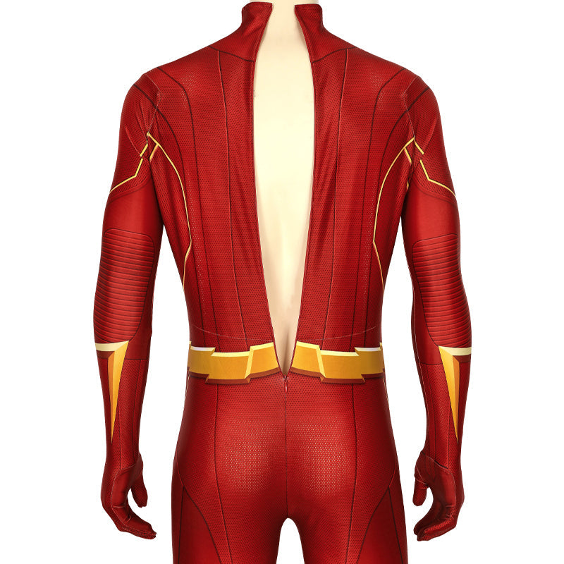 The Flash Barry Allen Jumpsuit Cosplay Costume — in use