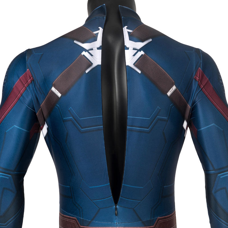 Avengers Endgame Captain America Jumpsuit Cosplay Costume — scale reference