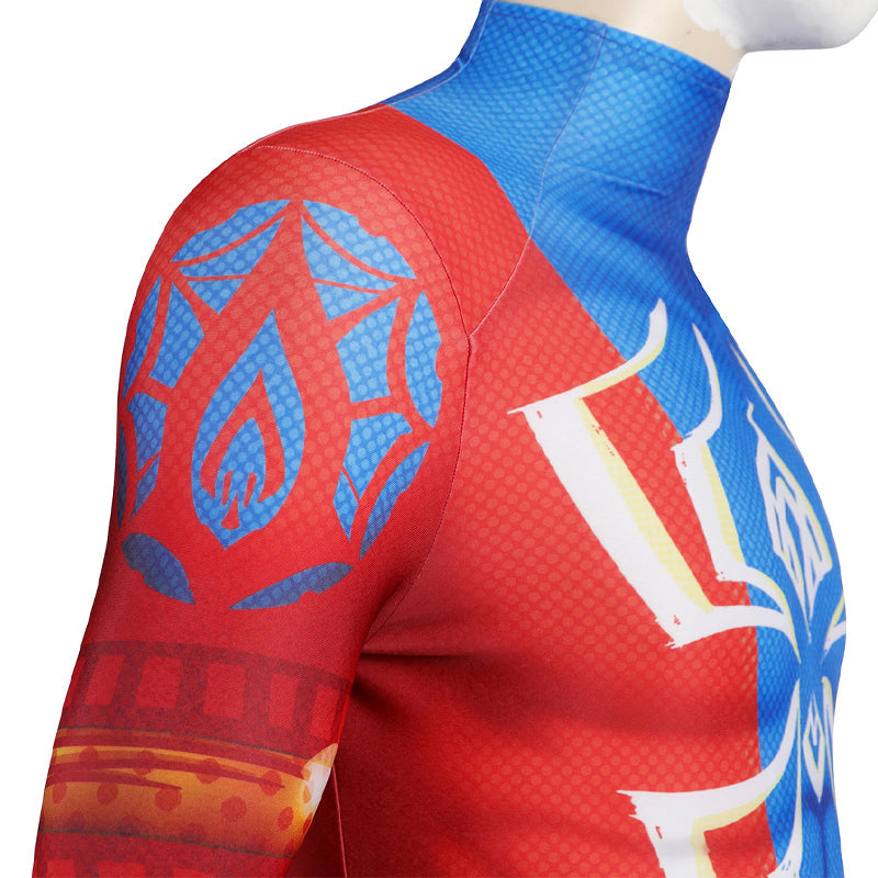Spider-Man India Pavitr Prabhakar Cosplay Costume — in use