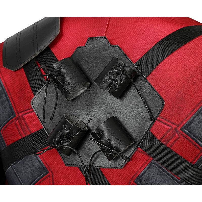 Deadpool 3 Wade Wilson Jumpsuit Cosplay Costume with Props — in use