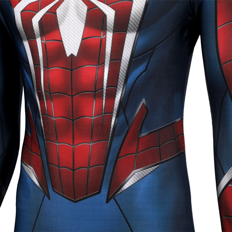 Spider-Man PS5 Peter Parker Jumpsuit Cosplay with Headgear — in use