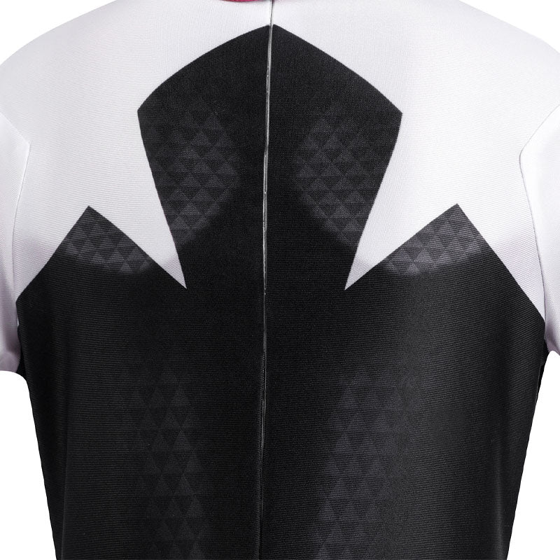 Spider-Verse Gwen Stacy Kids Jumpsuit Cosplay Costume — in use