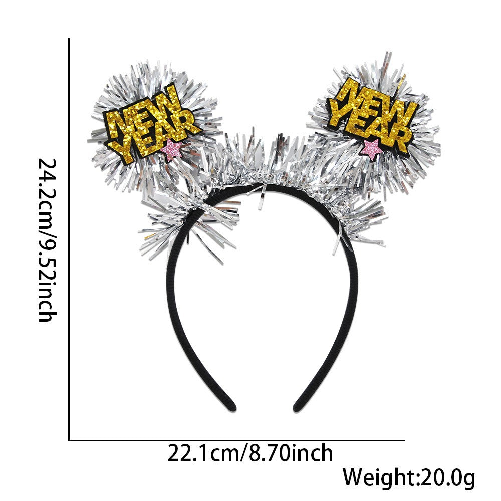 Happy New Year Headband Party Headband — detail