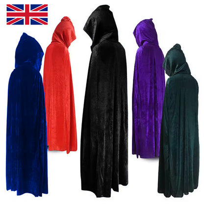 Halloween Hooded Velvet Cloak Robe Medieval | Magic Stories