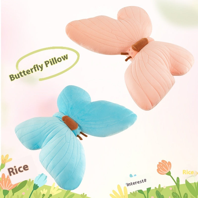 Ins Butterfly Pillow Cushion Plush Toy Blue | Magic Stories