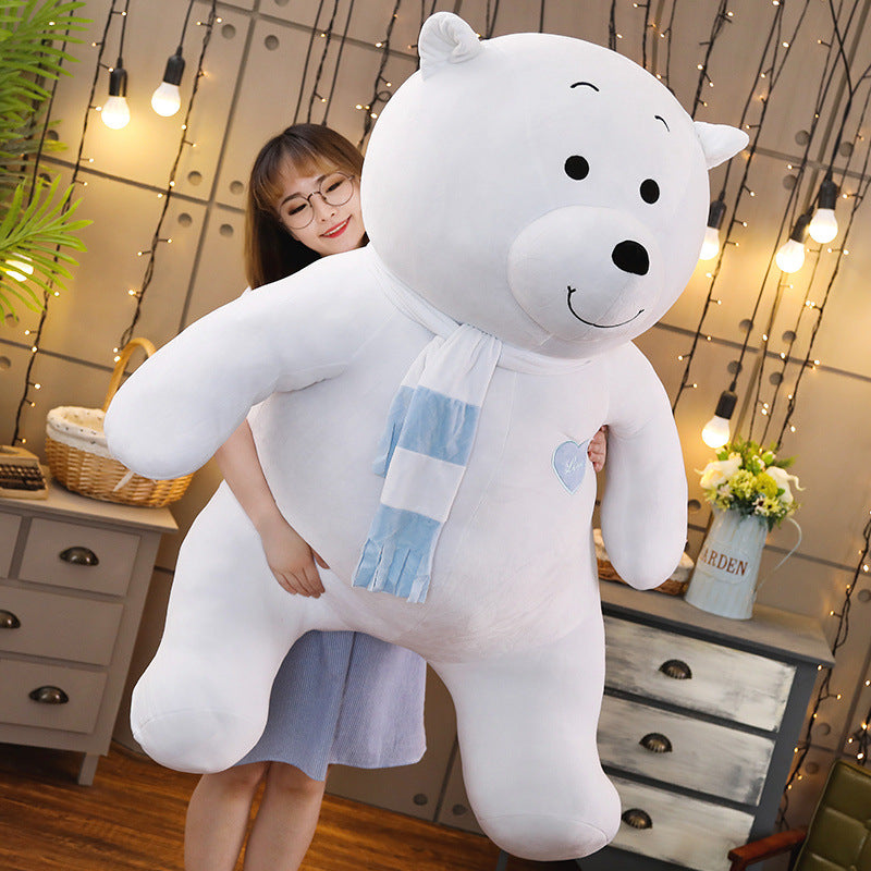 Polar Bear Plush Toy Doll Lying Bear | Magic Stories