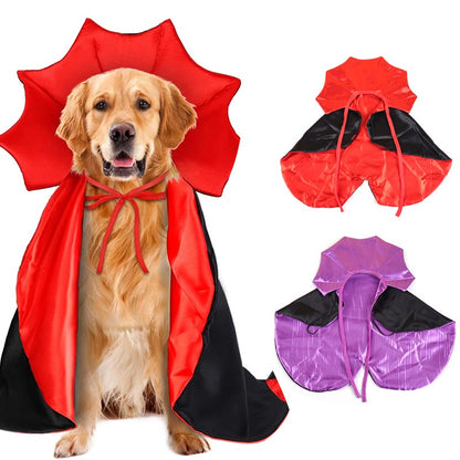 Pet Dog Vampire Cloak Costume — side view