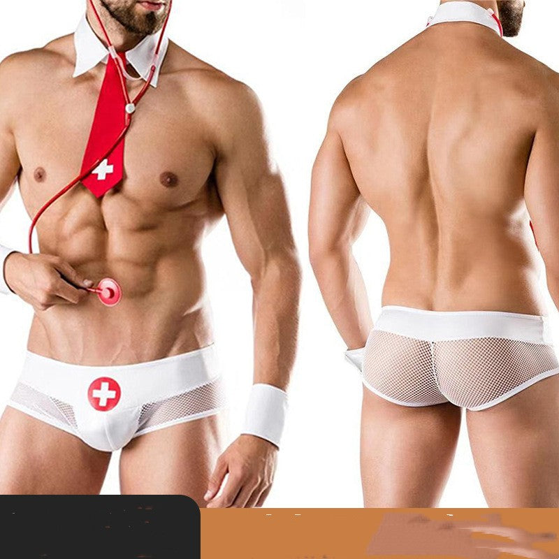 Men's Doctor Uniform Role Cosplay Clothes Suit — in use
