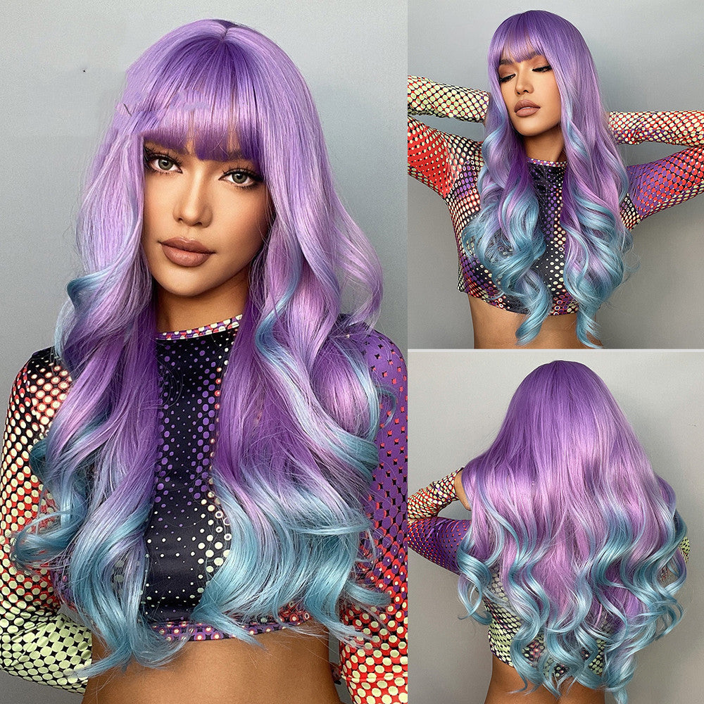 Cosplay Colored Wig With Long Curly Bangs | Magic Stories
