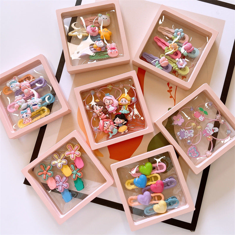 Cute Cartoon Character Hair Clips For Girls — scale reference