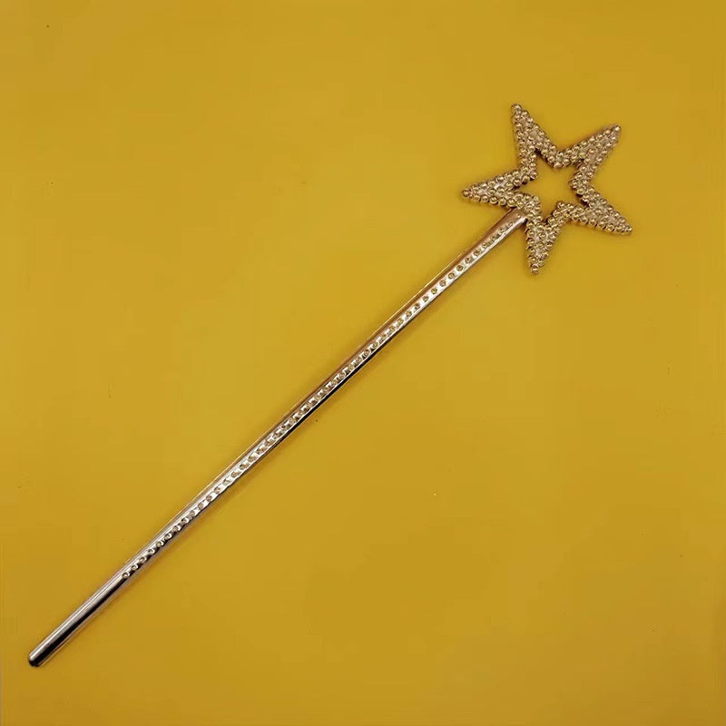 Headband Magic Wand Brooch Earrings Gloves Cosplay Set — in use