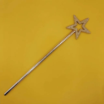 Headband Magic Wand Brooch Earrings Gloves Cosplay Set — in use